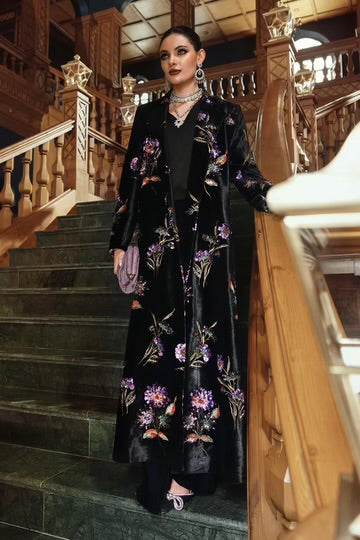 Maria.B Winter Luxe '25 - 3 Piece  Embroidered Velvet Suit | Wl-1306