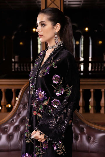 Maria.B Winter Luxe '25 - 3 Piece  Embroidered Velvet Suit | Wl-1306