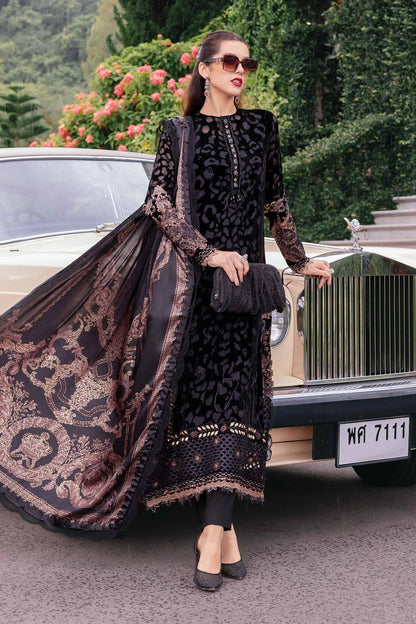 Maria.B Winter Luxe '25 - 3 Piece Embroidered Palachi Suit | Wl-1301