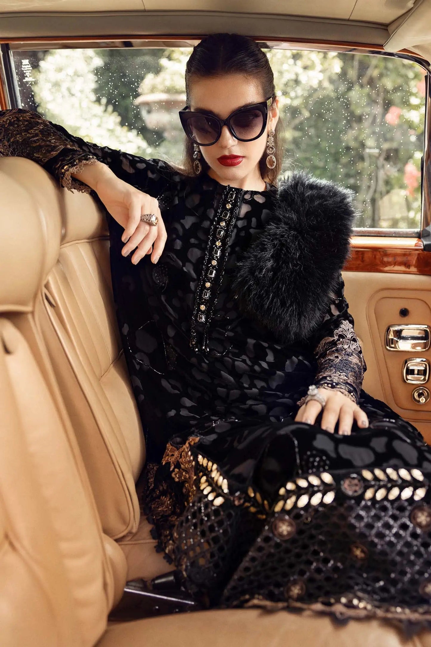 Maria.B Winter Luxe '25 - 3 Piece Embroidered Palachi Suit | Wl-1301