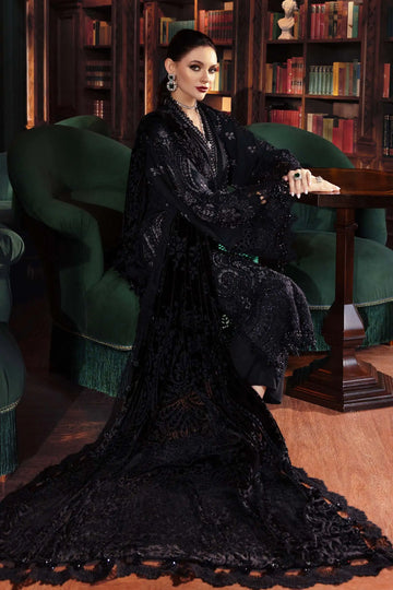 Maria.B Winter Luxe '25 - 3 Piece Embroidered Linen Suit | Wl-1307