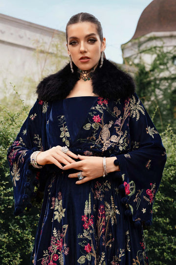 Maria.B Winter Luxe '25 - 3 Piece Embroidered Twill Linen Suit | Wl-1312