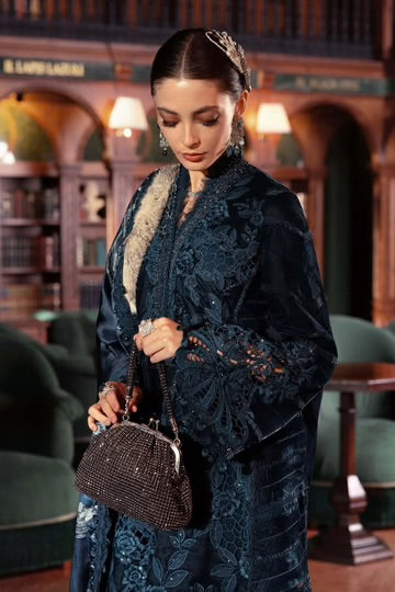 Maria.B Winter Luxe '25 - 3 Piece Embroidered Velvet Suit | Wl-1310