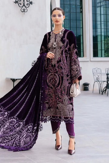 Maria.B Winter Luxe '25 - 3 Piece Embroidered Velvet Suit | Wl-1311