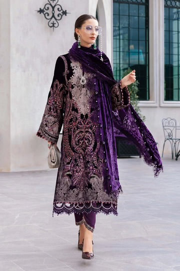 Maria.B Winter Luxe '25 - 3 Piece Embroidered Velvet Suit | Wl-1311