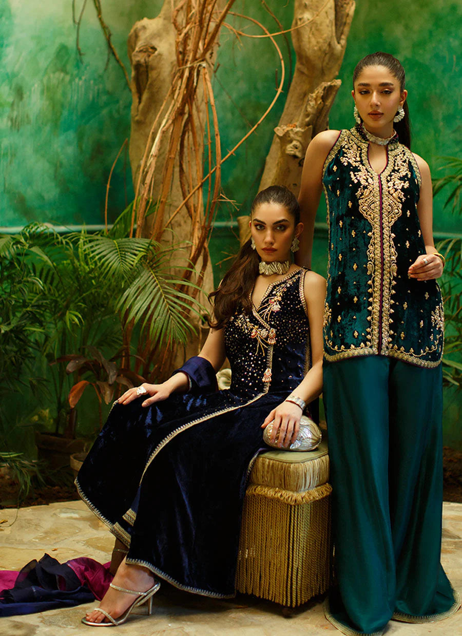 Nareman Emerald Shirt | Velvet | FARAH TALIB AZIZ