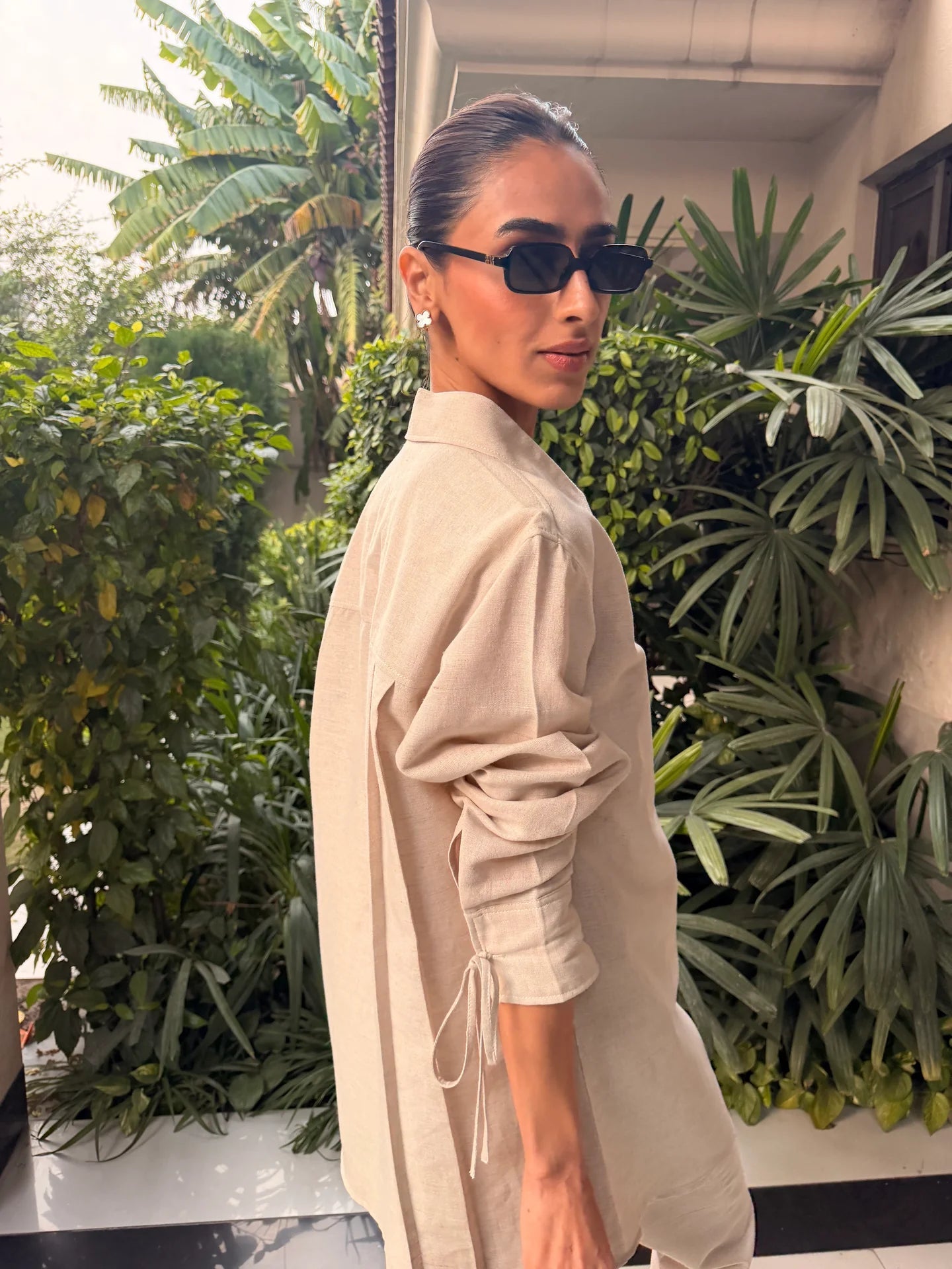 Beige Bow Set | Sak Atelier