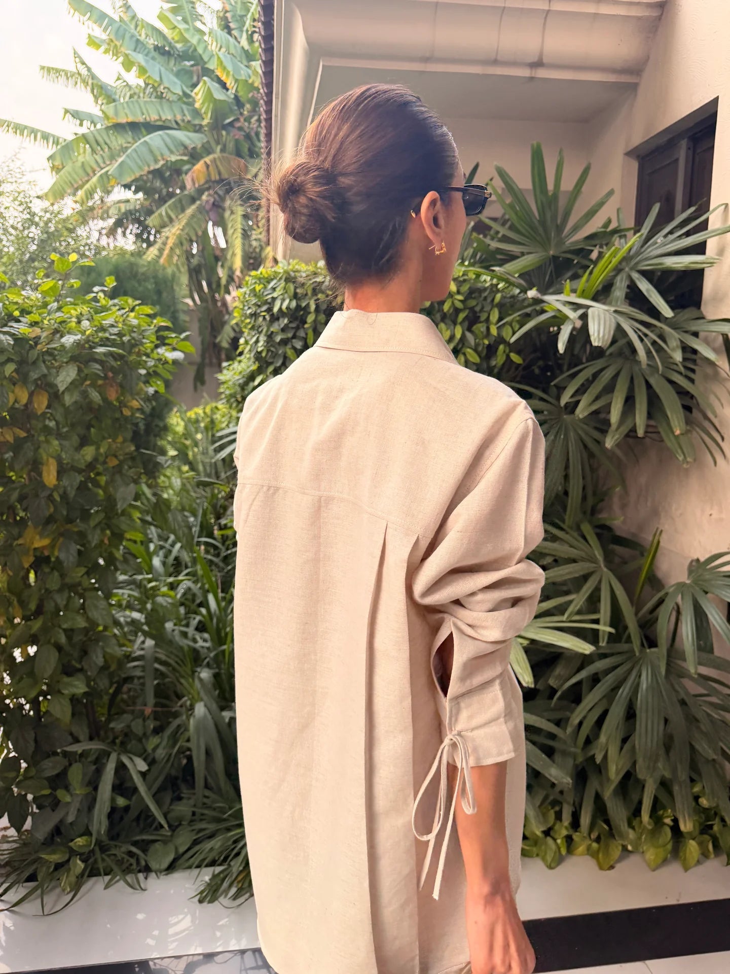 Beige Bow Set | Sak Atelier