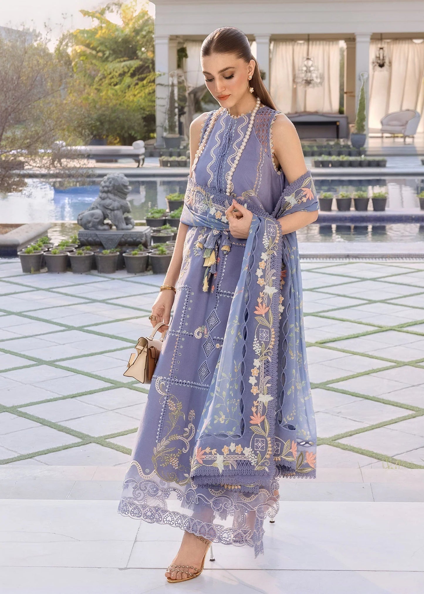 FLORAL SERENITY-D1B | Flow By Crimson Lawn'26 | CRIMSON