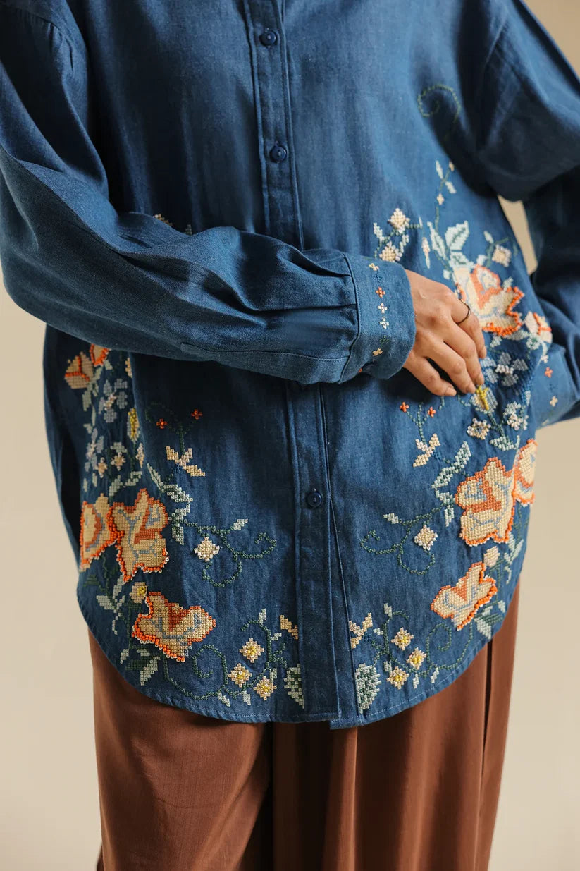 DENIM BLUE | S2E0485/119/625 | BOHO NEW LOOKBOOK | Ethnc