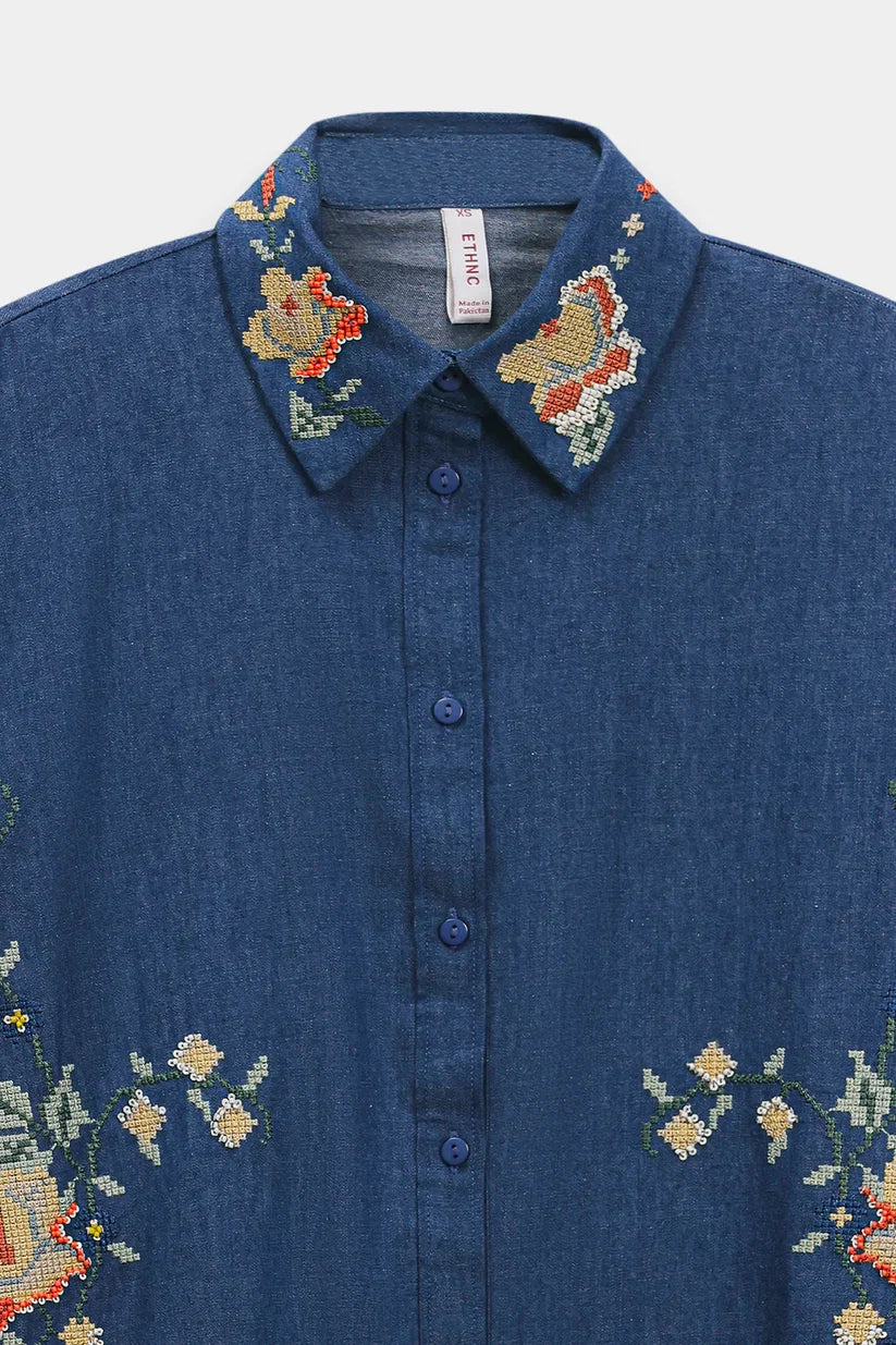 DENIM BLUE | S2E0485/119/625 | BOHO NEW LOOKBOOK | Ethnc