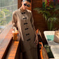 Taupe Mandarin Buttoned Set | New Arrivals | LIRA