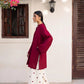 2PC Embroidered Khaddar MSK 05 – Maroon | Winter Solids | Silayi Pret