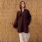 2PC Embroidered Khaddar MSK 05 – Dark Brown | Winter Solids | Silayi Pret