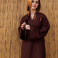 2PC Embroidered Khaddar MSK 05 – Dark Brown | Winter Solids | Silayi Pret