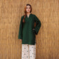 2PC Embroidered Khaddar MSK 05 – Bottle Green | Winter Solids | Silayi Pret