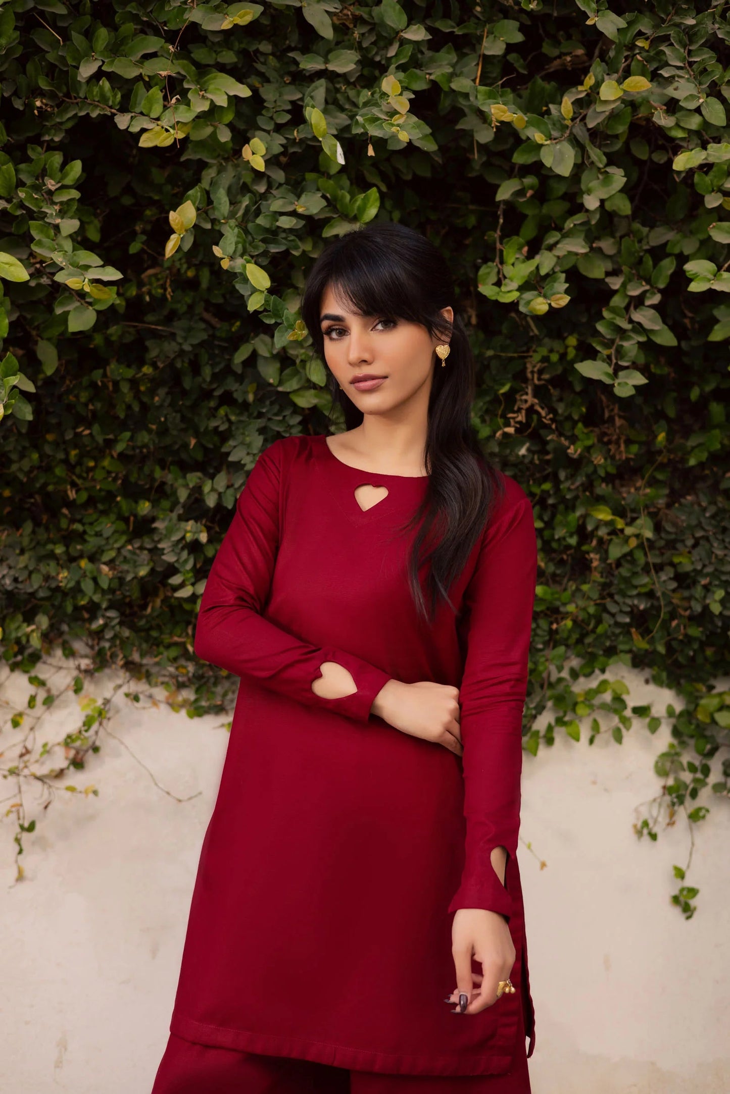 2PC Khaddar Solid HSK 06 – Maroon | Winter Solids | Silayi Pret