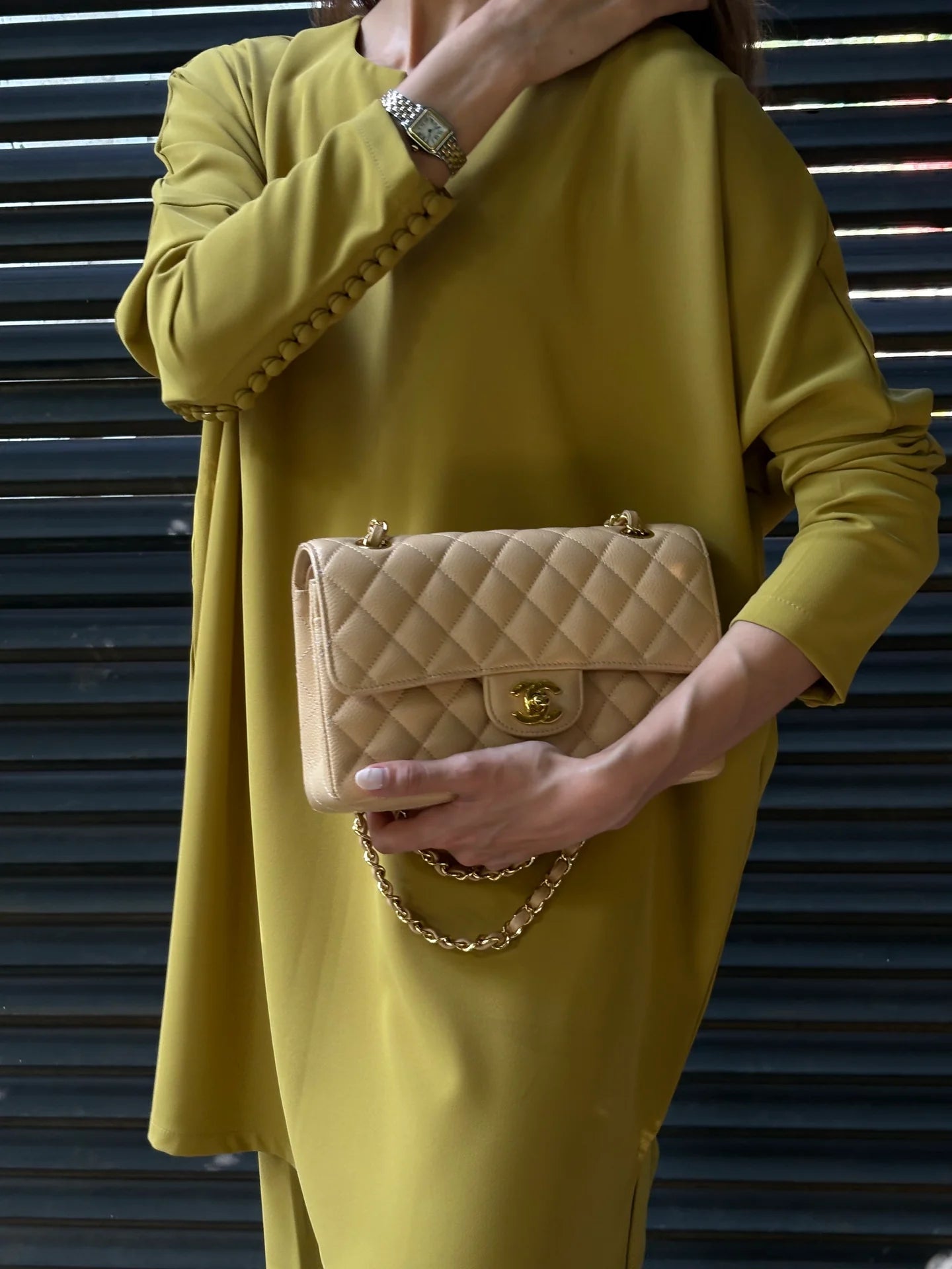 MUTED CHARTREUSE GABBY SET | SAK ATELIER