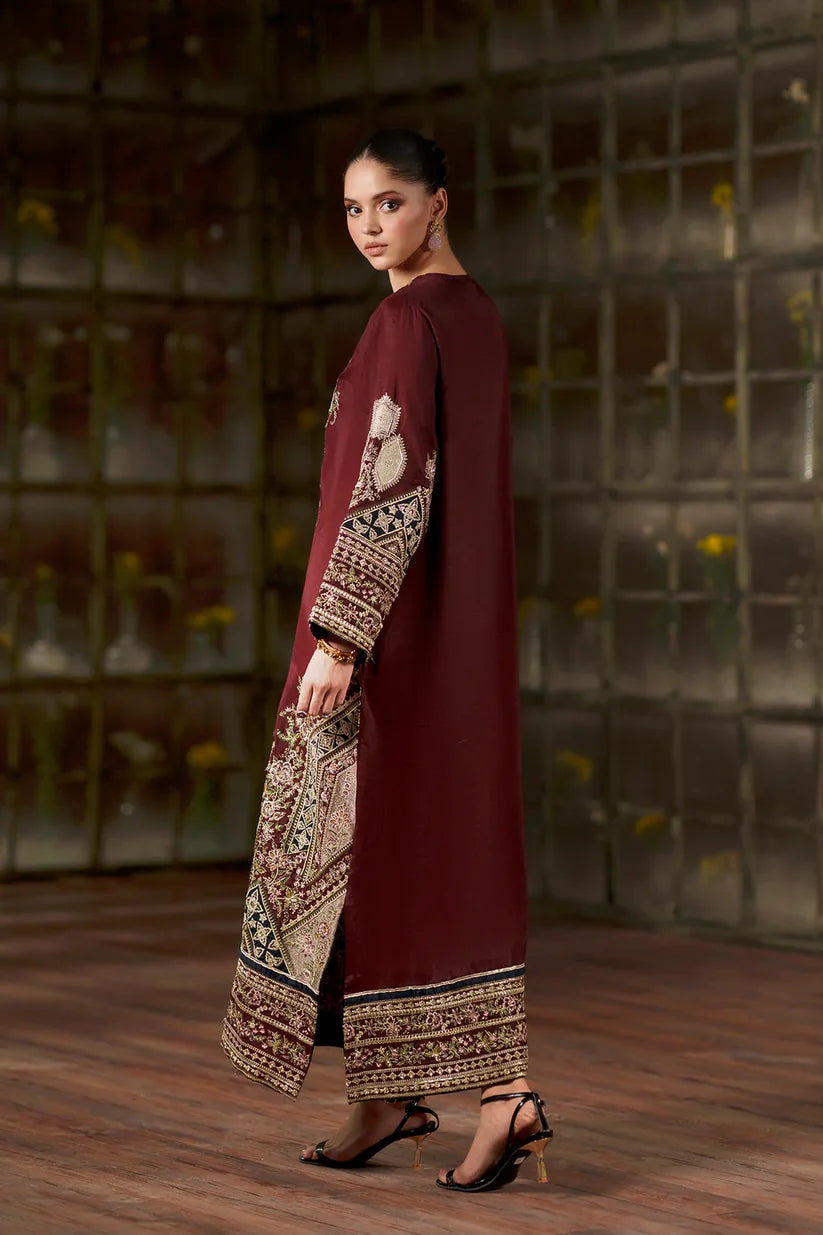DEEP BURGUNDY | E1141/104/414 | Women Boutique HS Drop- 02 | Ethnc