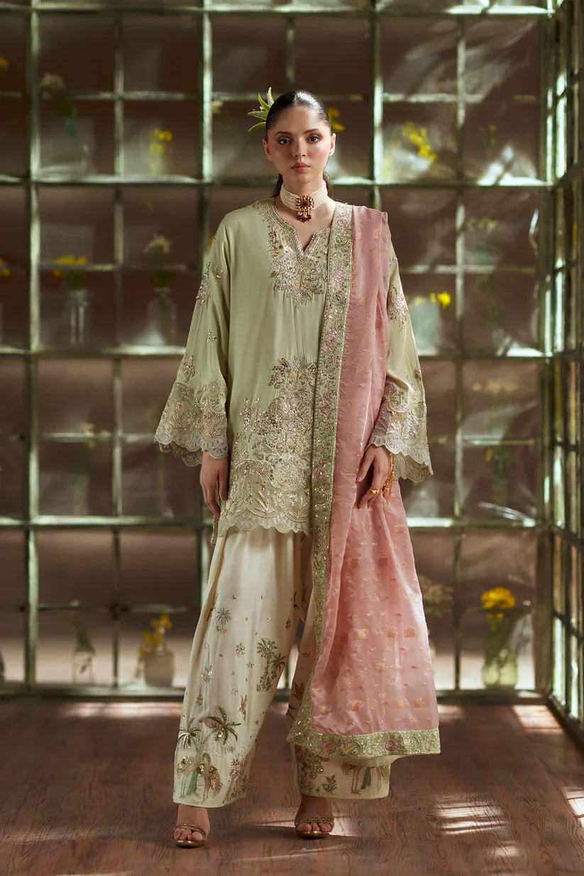 PALE GREEN | E1128/104/130 | Women Boutique HS Drop- 02 | Ethnc
