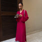 BERRY RED SWISS VOILE SABLE SET | Sak Atelier
