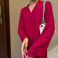 BERRY RED SWISS VOILE SABLE SET | Sak Atelier