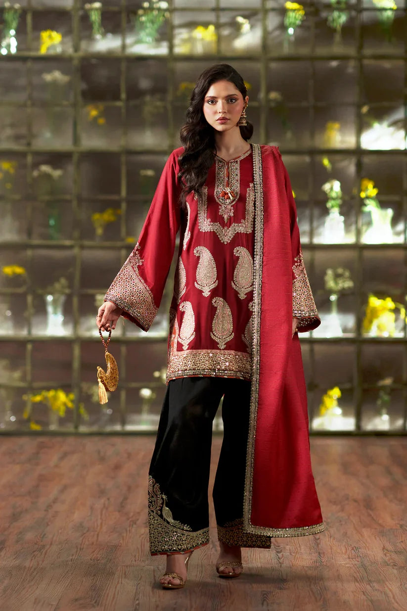 CHERRY RED | E1024/104/306 | Women Boutique HS Drop- 02 | Ethnc