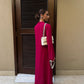 BERRY RED SWISS VOILE SABLE SET | Sak Atelier