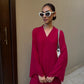 BERRY RED SWISS VOILE SABLE SET | Sak Atelier