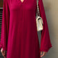 BERRY RED SWISS VOILE SABLE SET | Sak Atelier