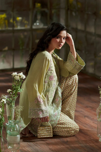PALE GREEN | E1125/104/130 | Women Boutique HS Drop- 02 | Ethnc