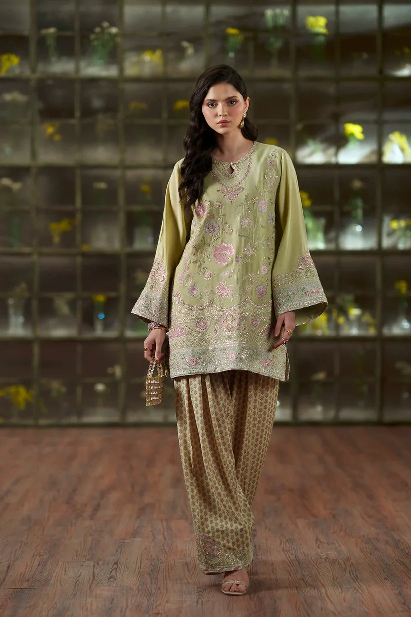PALE GREEN | E1125/104/130 | Women Boutique HS Drop- 02 | Ethnc