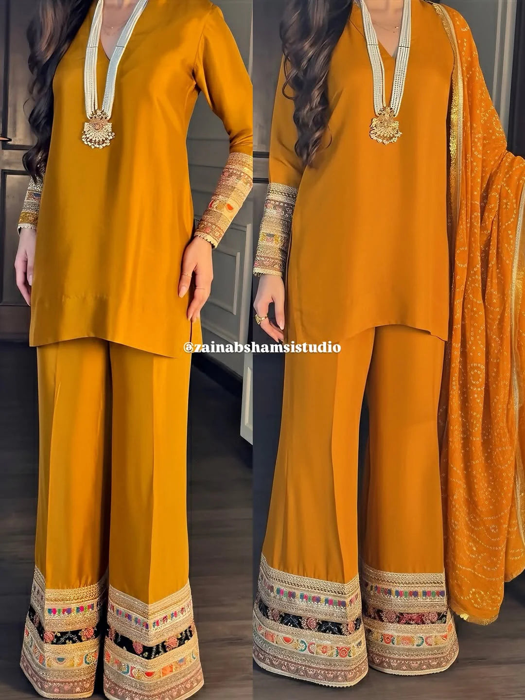 The Nooré Set in Yellow| Zainab Shamsi Studio