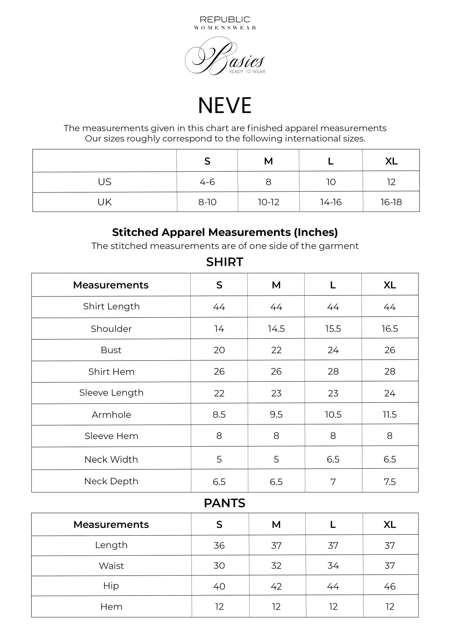 Neve | Basics Vol 1 '26 | Republic Womenswear