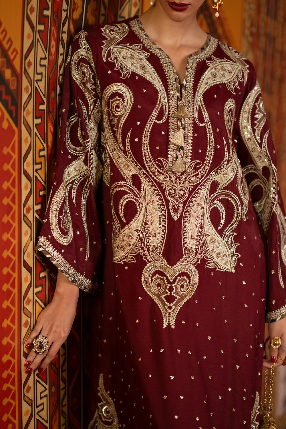 BURGUNDY | E1069/104/415 | Luxe | Ethnc