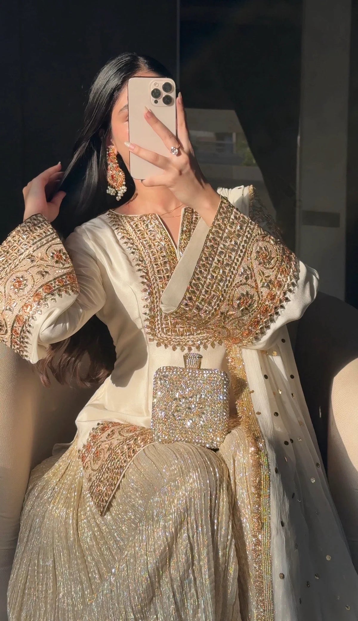The Gotta Set- Crushed Ivory | Zainab Shamsi Studio