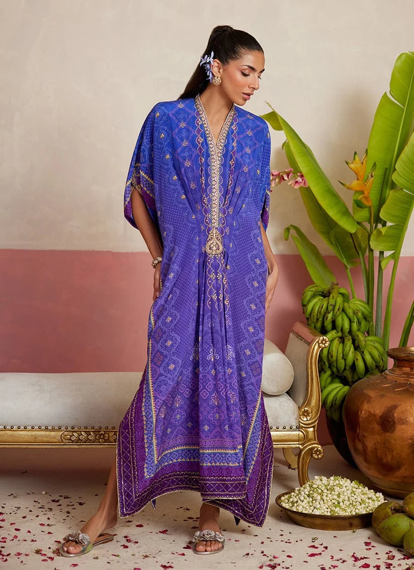 Jurney Purple kaftan | MAYNA FESTIVE PRINTS '26 | FARAH TALIB AZIZ