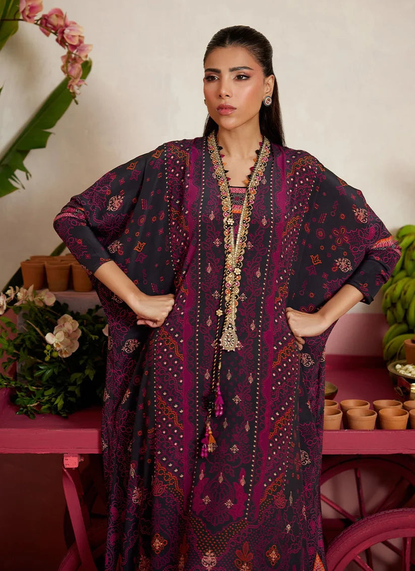 Analisa Black kaftan | MAYNA FESTIVE PRINTS '26 | FARAH TALIB AZIZ