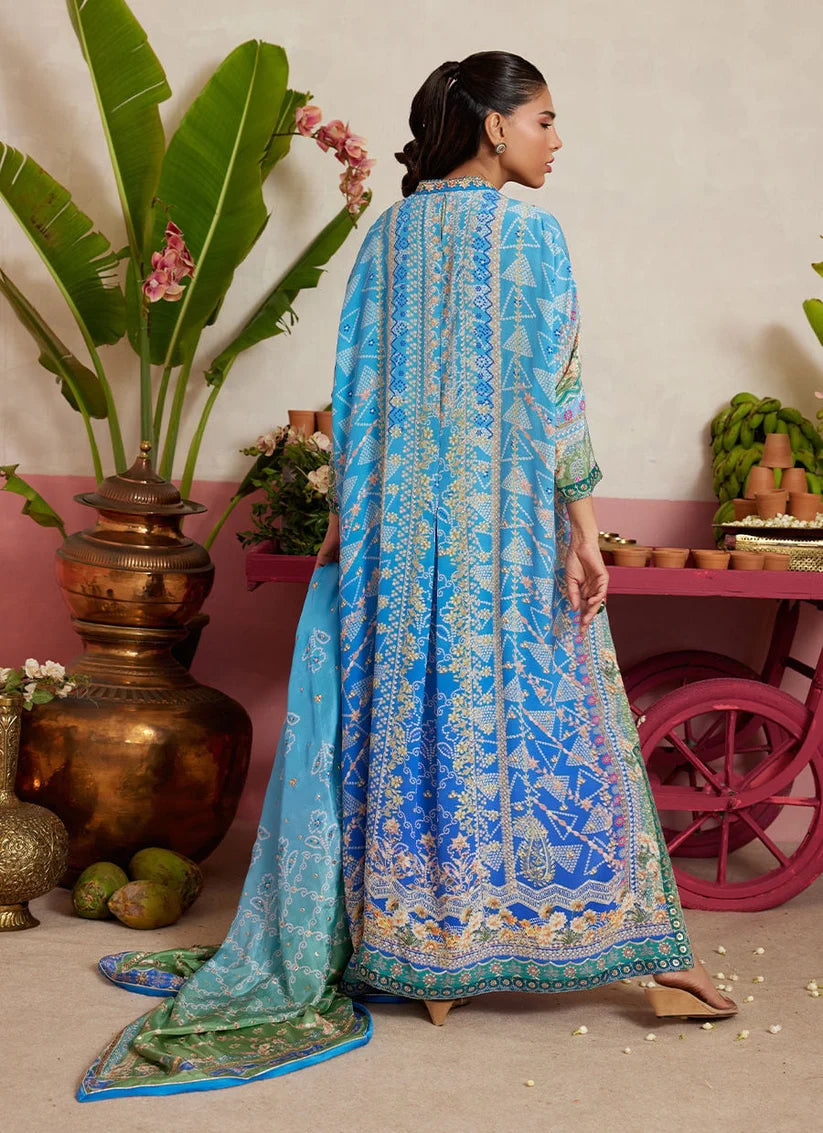 Elaria Sky Blue kaftan | MAYNA FESTIVE PRINTS '26 | FARAH TALIB AZIZ