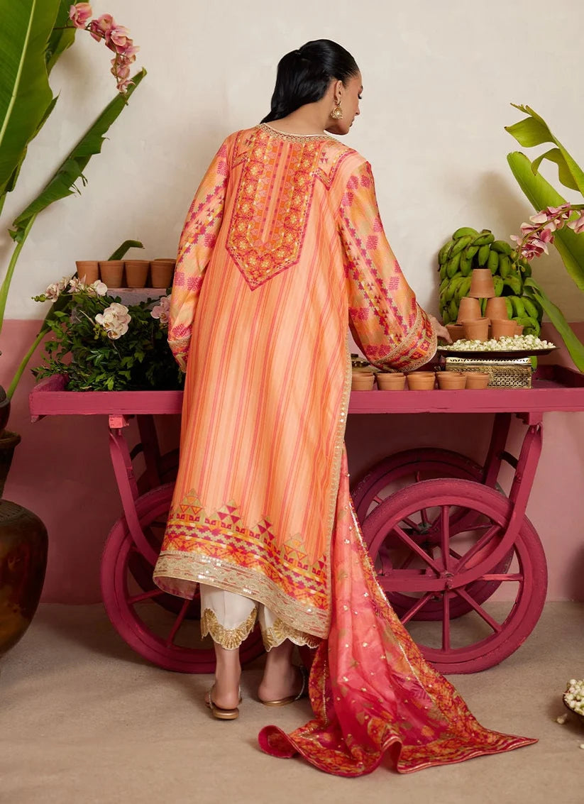 Romero Orange Shirt And Dupatta | MAYNA FESTIVE PRINTS '26 | FARAH TALIB AZIZ