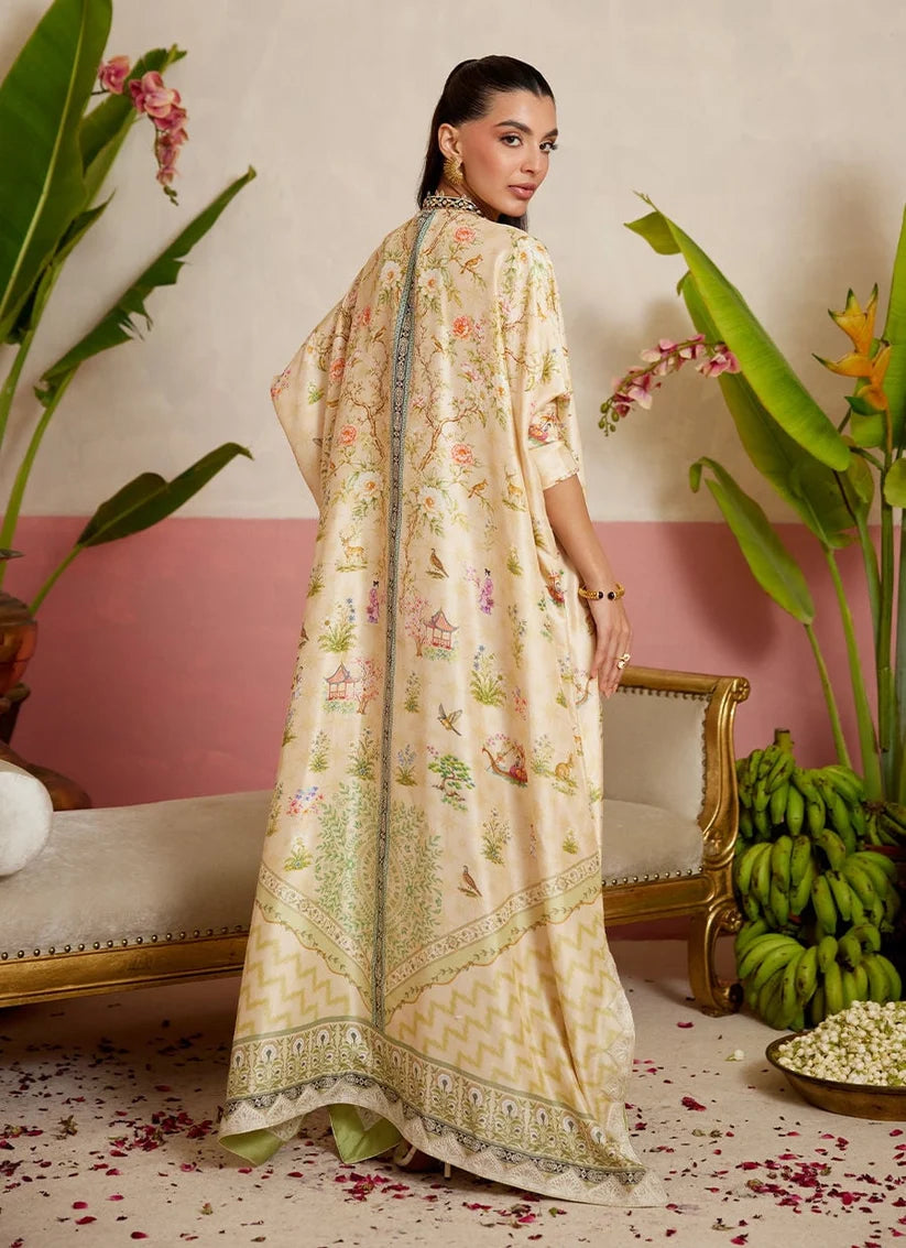 Daine Cream kaftan | MAYNA FESTIVE PRINTS '26 | FARAH TALIB AZIZ