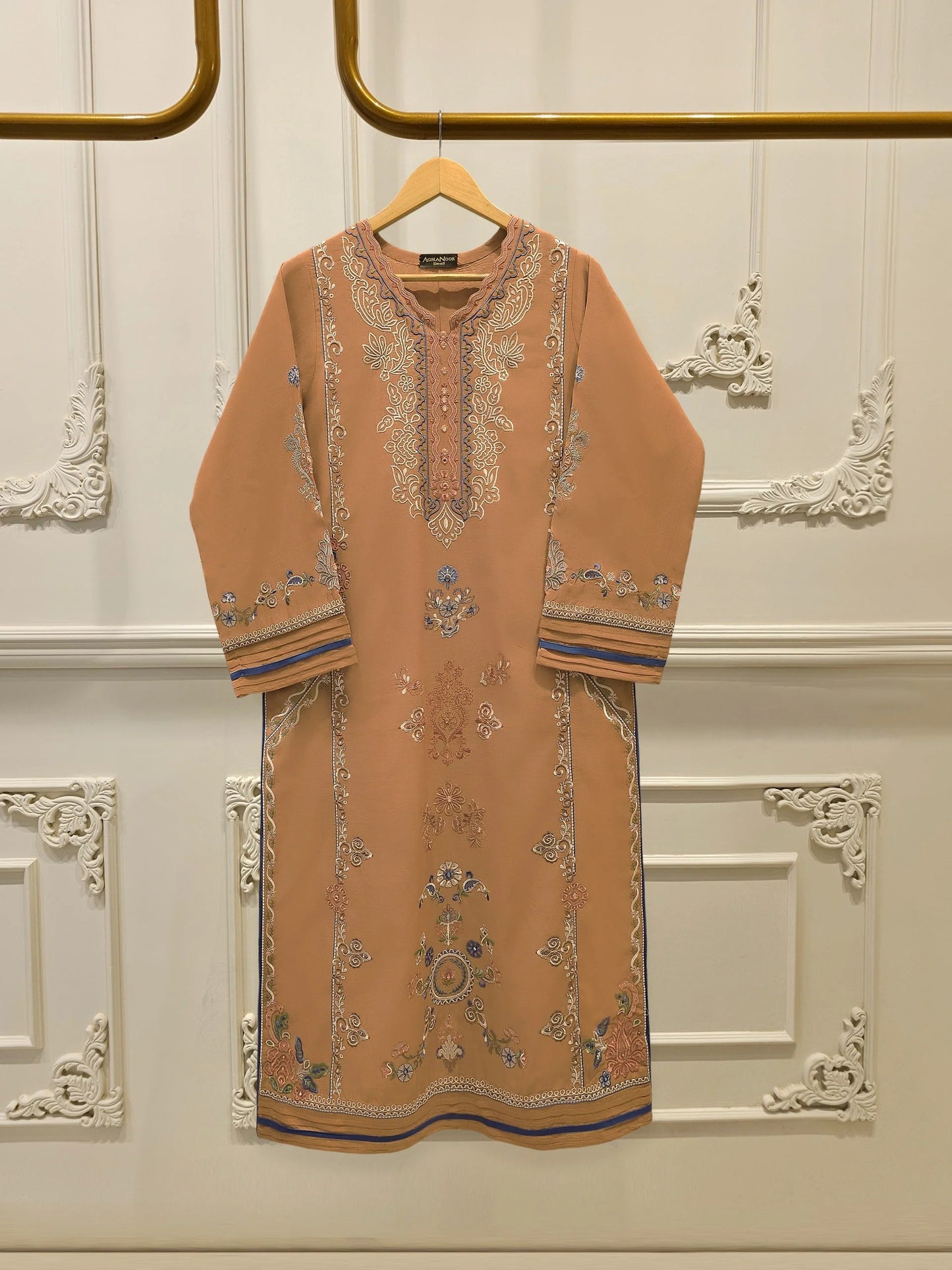 S112724 | Embroidered Kora Cotton Suit | Aghanoor Bridal