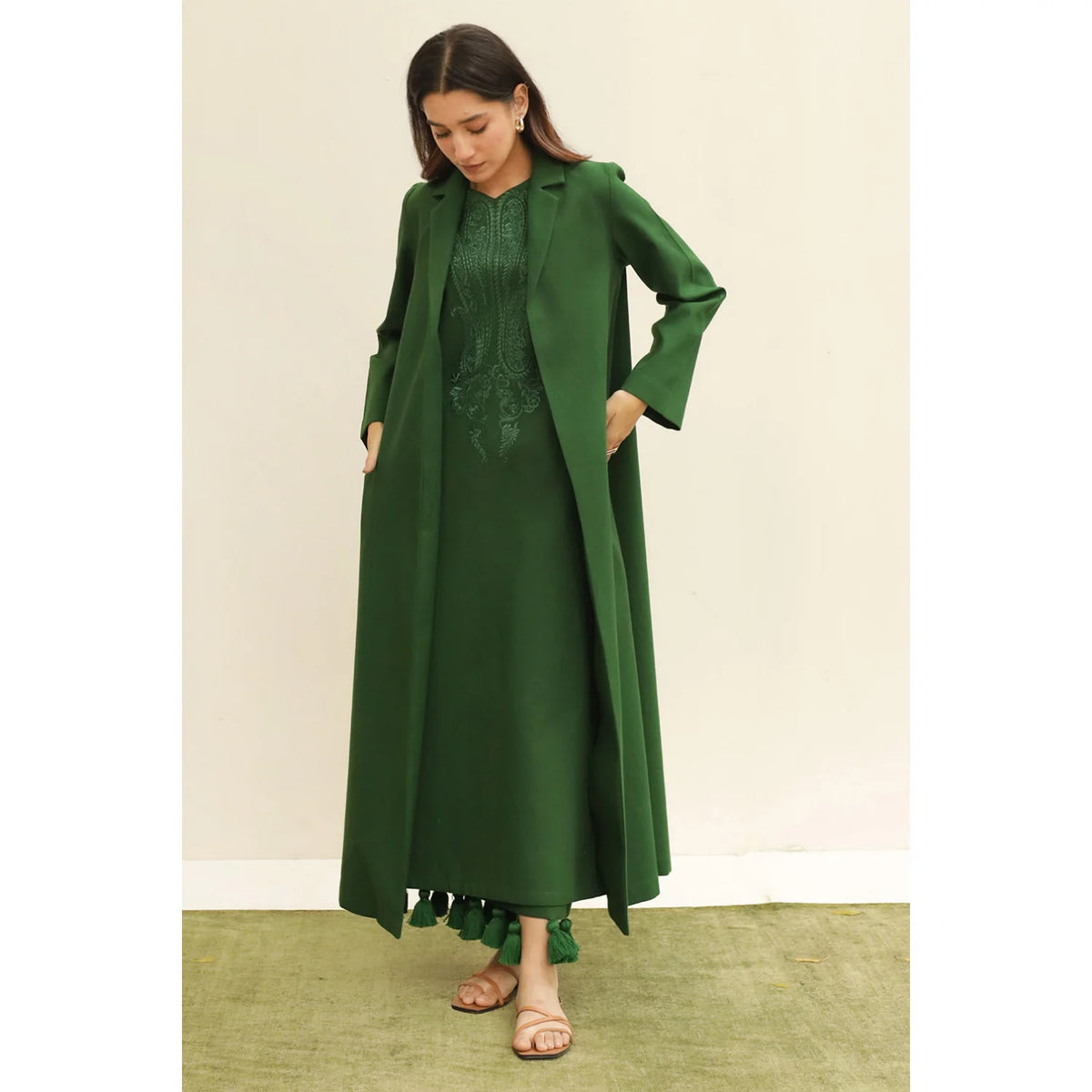 BOTTLE GREEN OUTFIT | WINTER | DYOT (RTS)