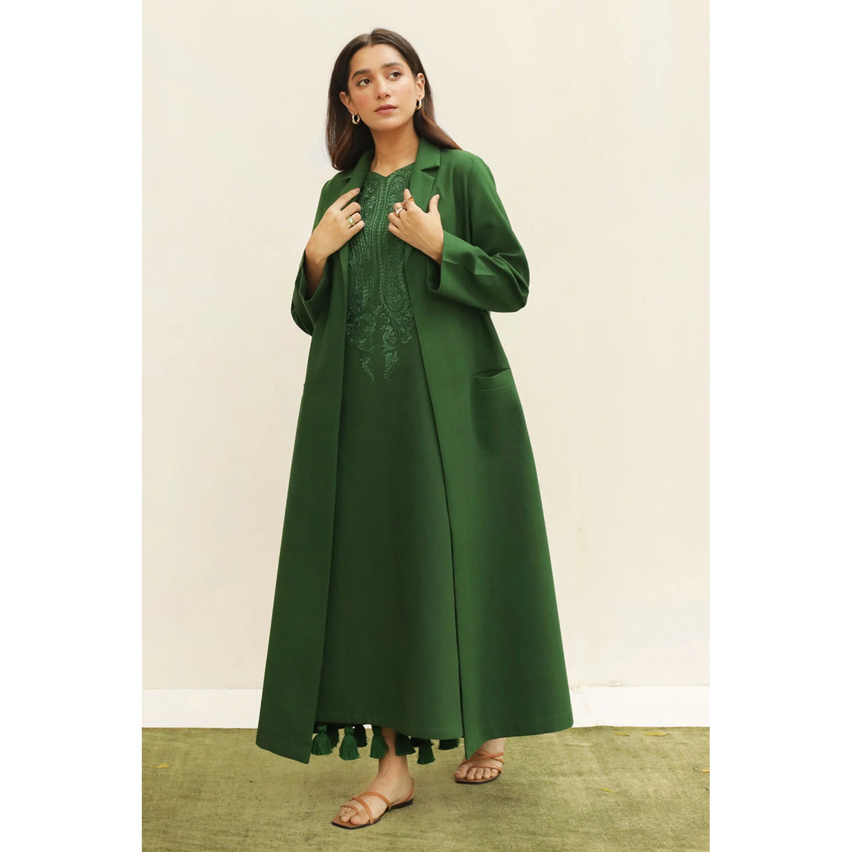 BOTTLE GREEN OUTFIT | WINTER | DYOT (RTS)