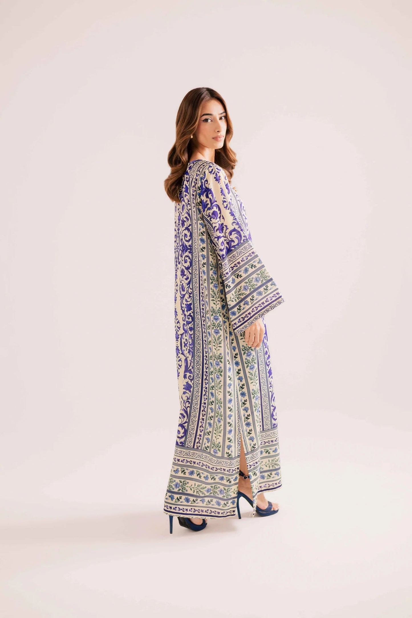 KF14 - Winter Printed Kaftaan | Winter Kaftaan | Silayi Pret