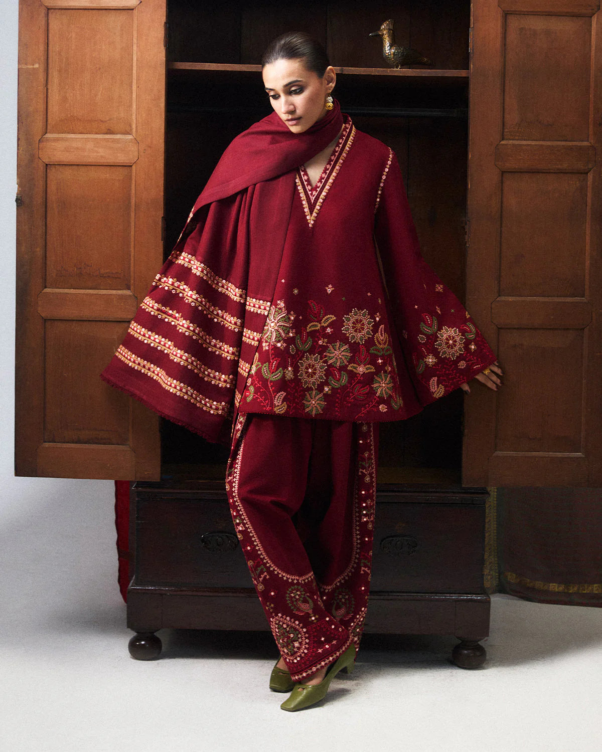 JASMIN SCARF | Khaddar Pret '26 | Jugnu Women