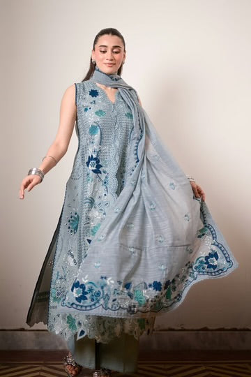Zaib Summer Lawn Vol 2 '26 - Reem Luxury Embroidered Lawn SET (NEL-26615) EID UL Adha 2026