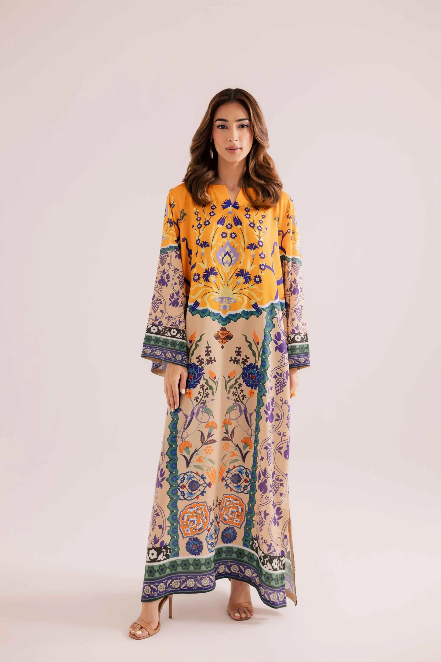 KF06 - Winter Printed Kaftaan | Winter Kaftaan | Silayi Pret