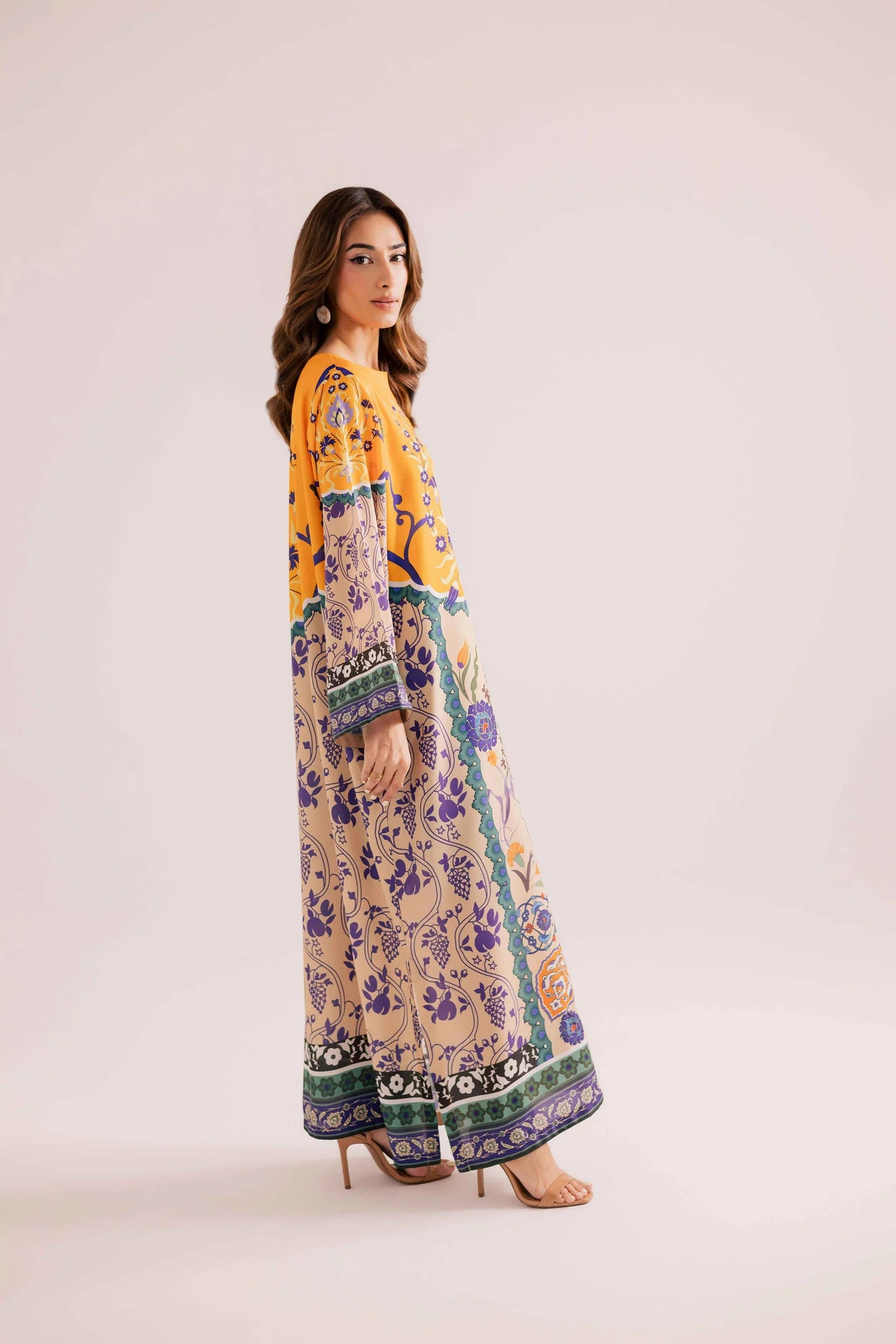 KF06 - Winter Printed Kaftaan | Winter Kaftaan | Silayi Pret