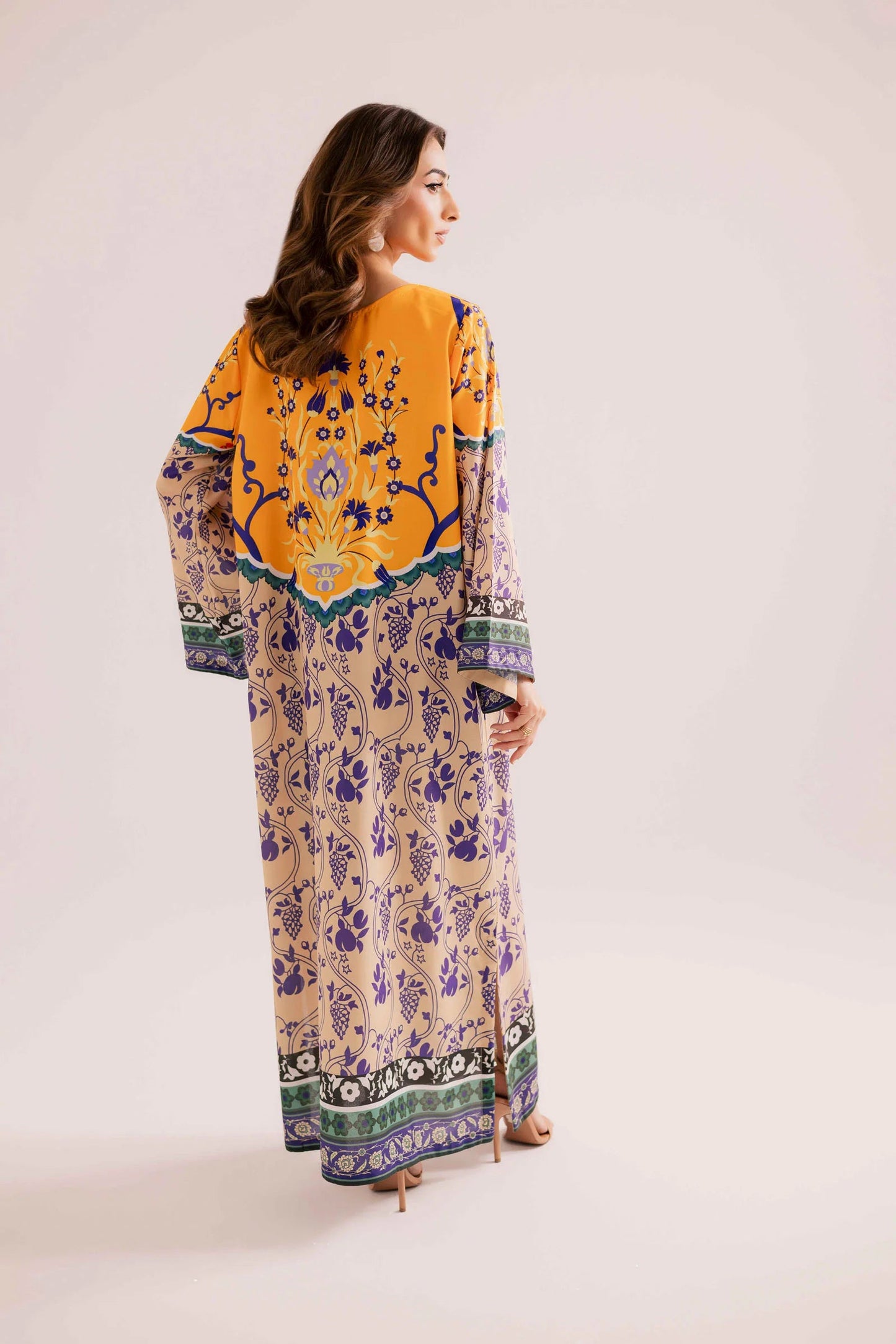 KF06 - Winter Printed Kaftaan | Winter Kaftaan | Silayi Pret